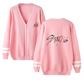 

stray kids Side Kpop Cardigan knit sweater New Warm parallel loose comfortable Women/men Soft New Harajuku Casual Sweater