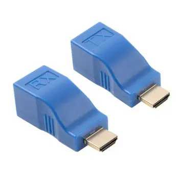 

HDMI Extender To RJ45 Over Cat 5e/6 Network LAN Ethernet Cable Connector Kit US!
