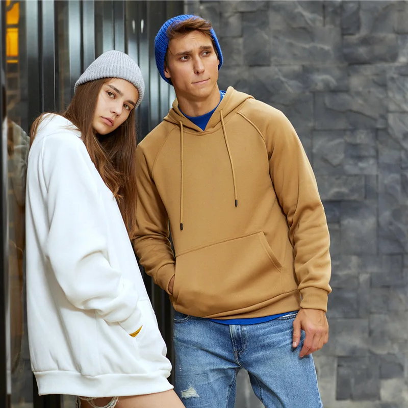 

Spring and Autumn Men 's and Women 's Long Sleeve Hoodies High Quality Couples Style Solid Color Sweatshirts