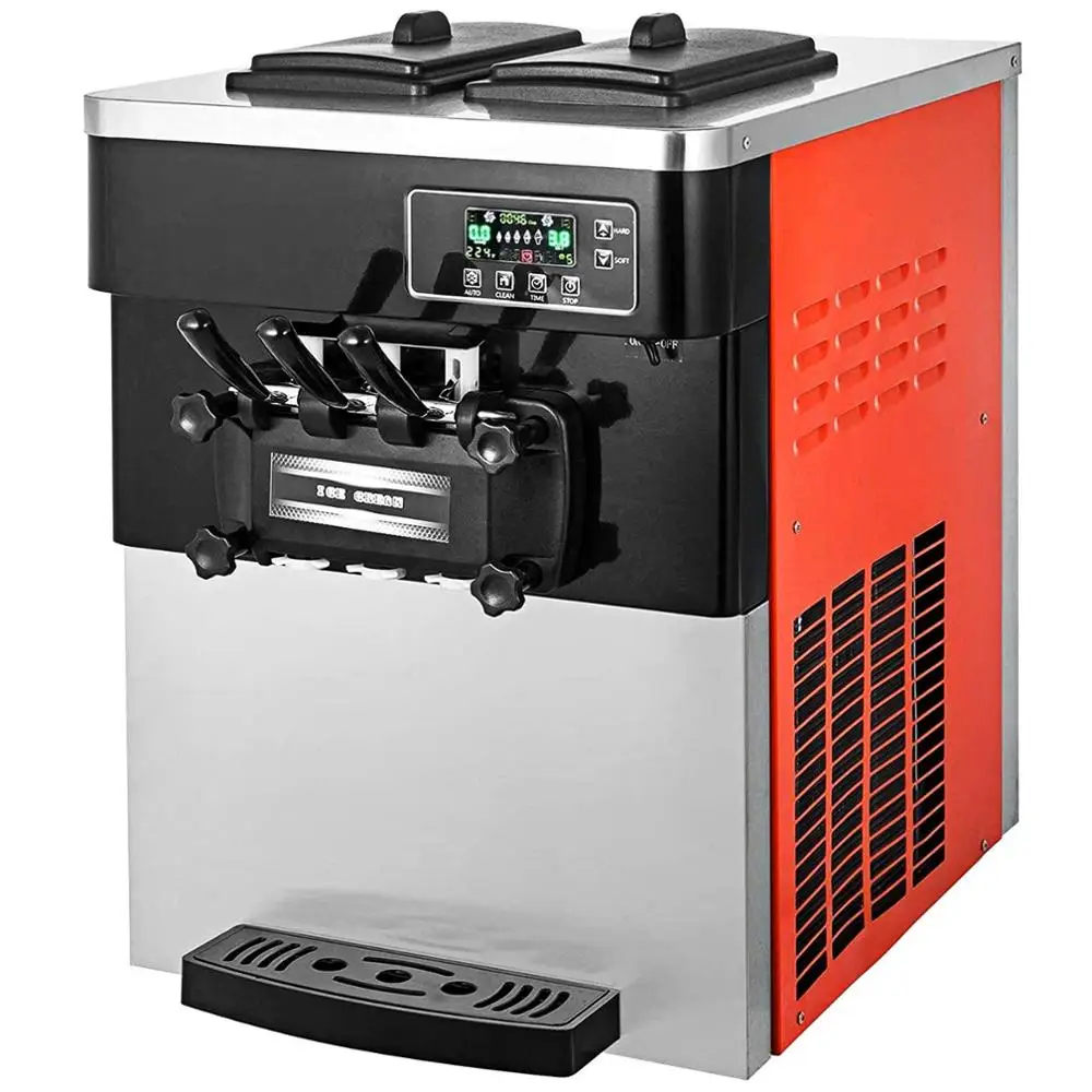 VEVOR 2200 Вт Коммерческая Машина для мягкого мороженого с 3 вкусами 5 7 4 галлонов/ч