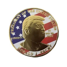 

U.S. Presidential Trump Color Paint Commemorative Coin Challenge Coin Gold Coins Collectibles #11