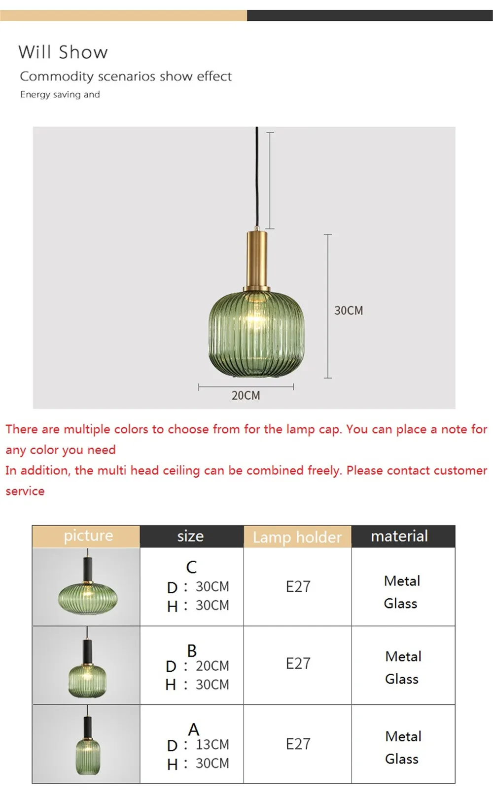 Nordic Design Loft Vintage LED Pendant Light Iron Glass Single Head Hanging Lamp Home Decor Lighting Fixtures DIY Droplight