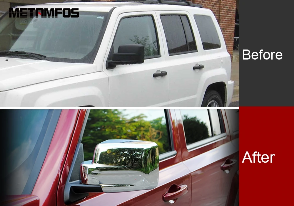 For Jeep Patriot 2007 2012 2013 2014 2015 2016 2017 Chrome Rearview