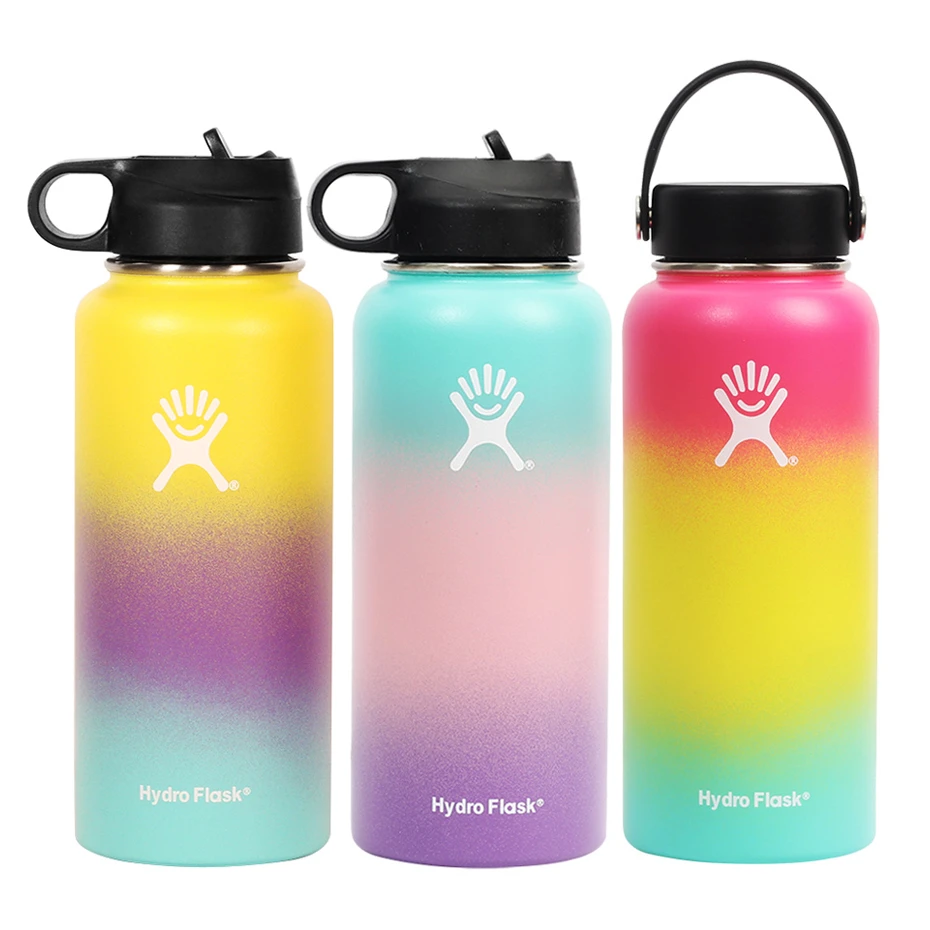 

18oz 32oz Stainless Steel Water Bottle Hydro Flask Water Bottle Vacuum Insulated Wide Mouth Travel Portable Thermal To Climb