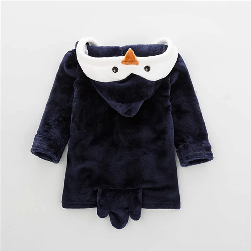 children's pyjamas Toddler Baby Cartoon Animal Hoodie Bath Towel Infant Flannel Bathing Bathrobe pijama bebe #3N26 (2)