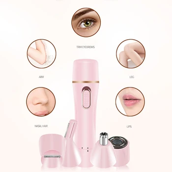 

2 IN 1 Electric Epilator Lipstick Shape Hair Removal Women Painless Razor Shaver