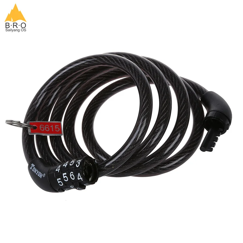 

Bike Combination Lock 4 Digital Code Password MTB Cable Locks Bicycle Tough Security Coded 8mm Steel Wiring Bike Safety Lock