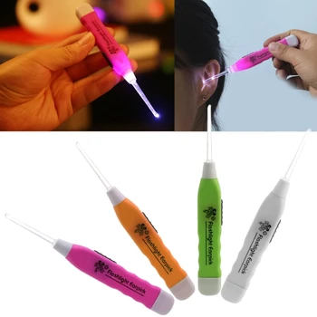 

1PC New Ear Pick Wax Remover Cleaner Curette Gadget With LED Flashlight Light