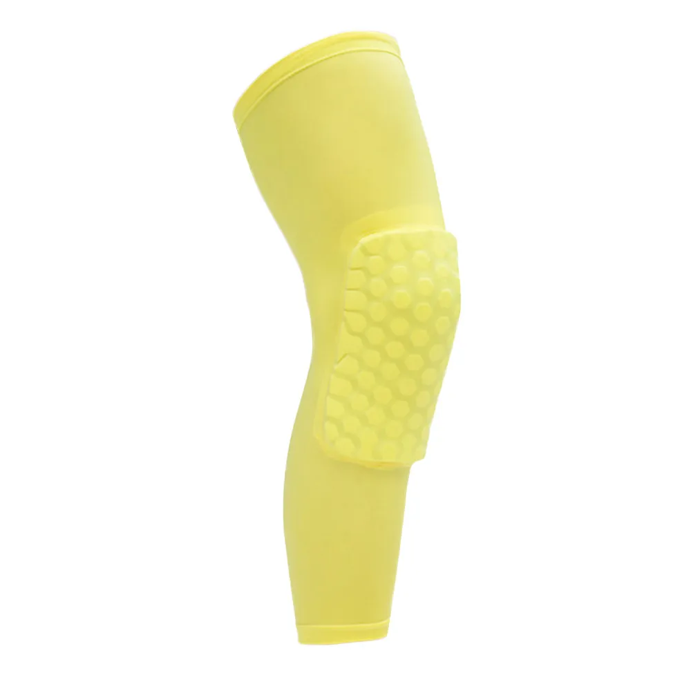 1 шт., баскетбольные наколенники, рукава, сотовая скоба, эластичные защитные наколенники, зубчатая чашечка, пена, поддержка волейбола Z0819 - Цвет: Yellow