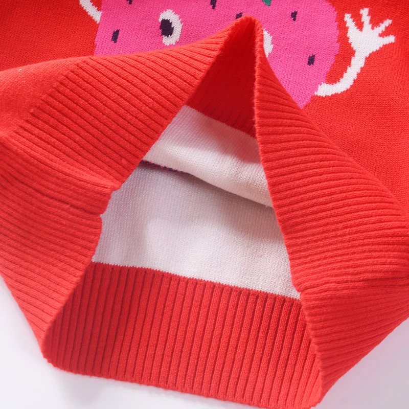 

Girl'S Sweater 2019 Autumn And Winter New Style CHILDREN'S Sweater Double Layer Strawberry Jacquard Baby Girls Base Sweater Batc
