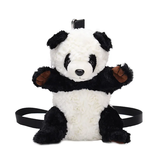 Plush Messenger Mobile Phone Bag Knapsack New Fashion Ins Versatile Panda Cute Cartoon Plush Animal Toys Girl Friend Gift