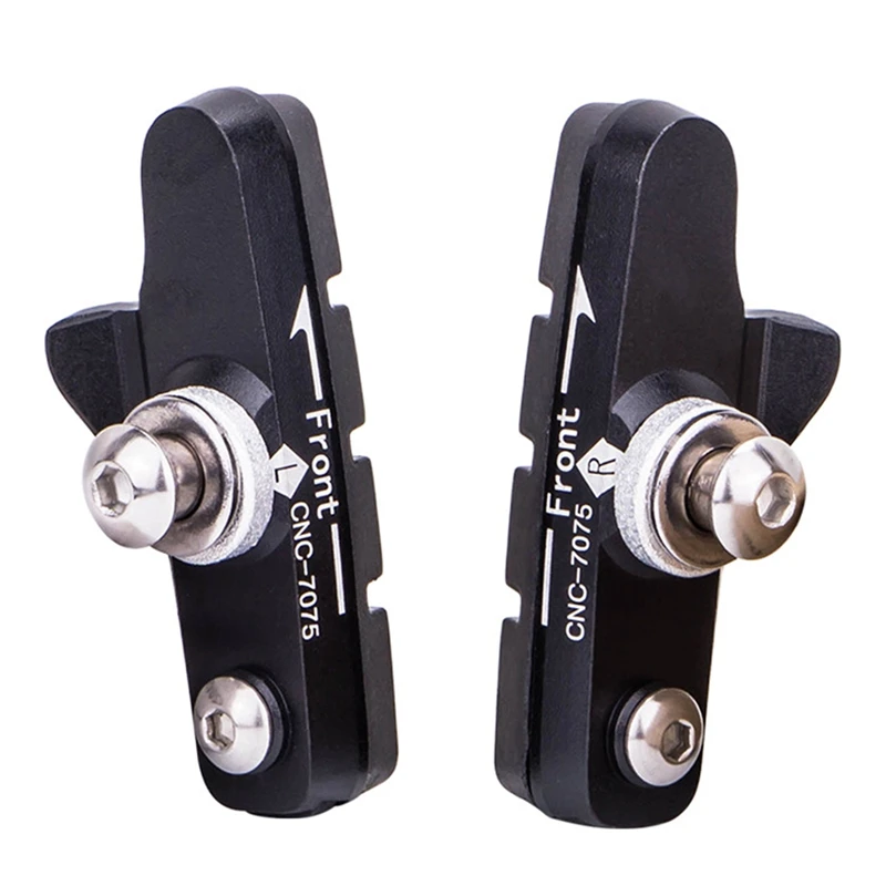 4PCS Mountain Road Bicycle Cycling Braking V-Brake Brake Holder Shoes Pad NzMFS