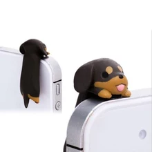 Новинка kawaii Dachshund Dog Dust Plug 3,5 мм вилка для мобильного телефона собака Plugy разъем для наушников заглушка для порта гарнитуры крышка