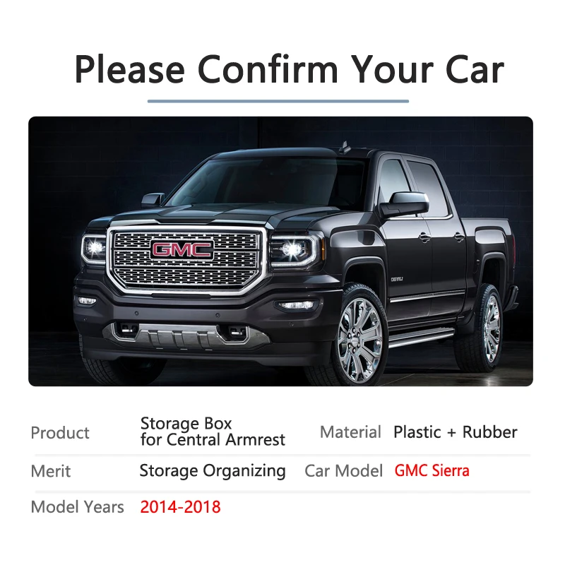 Автомобильный Органайзер аксессуары для GMC Сьерра 2014 2015 2016 2017 2018 3rd Gen 1500