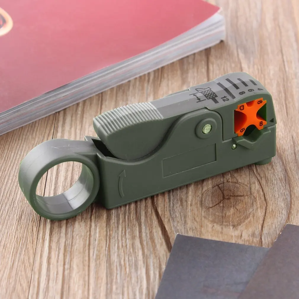 Household Tool Multifunction Rotary Coax Coaxial Cable Cutter Tool RG58 RG59 RG6 High Impact Material Wire Stripper