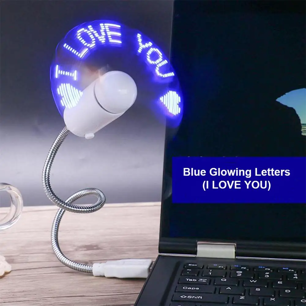 Светодиодный светящийся мини USB вентилятор гаджеты гибкие крутые для ноутбуков