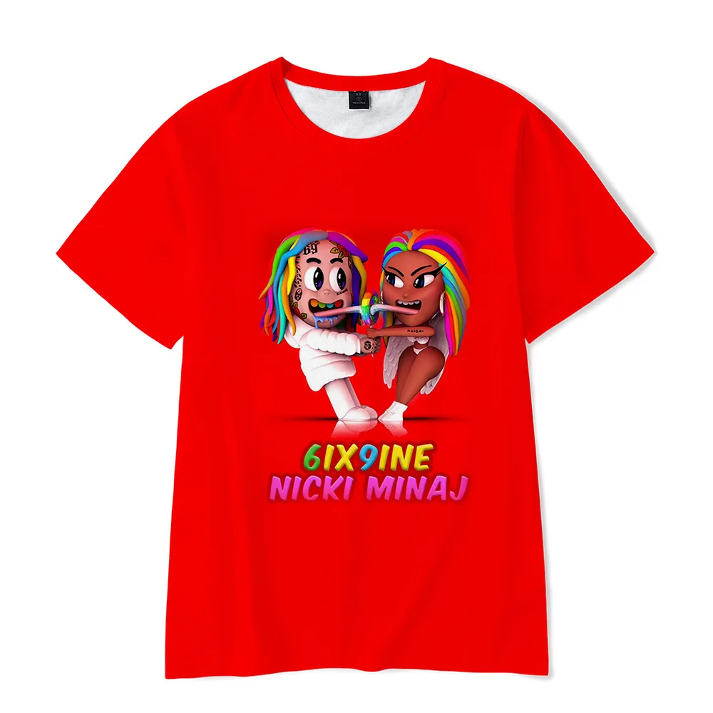 Футболка Rapper Tekashi 69 Tekashi69 6ix9ine Gooba Rainbow с 3D принтом футболка коротким рукавом для