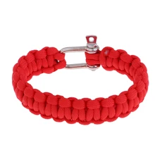 Экстренный Выживание Паракорд Браслет с u-образной стальной пряжкой Открытый Кемпинг Туризм снаряжение