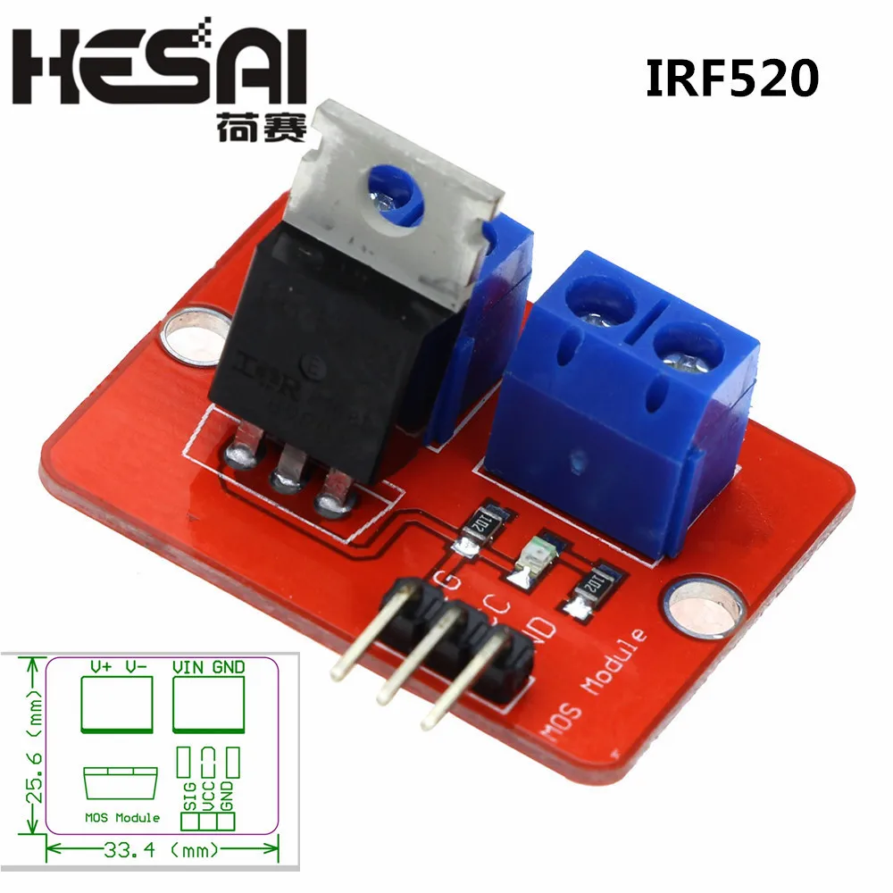 Умная электроника 0 24 В верхняя кнопка Mosfet IRF520 драйвер MOS модуль для MCU ARM Raspberry Pi
