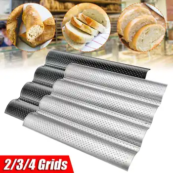 

French Bread Baking Mold Bread Wave Baking Tray Practical Cake French bread Mold Pans 2/3/4 grids Waves Bread Baking Tools