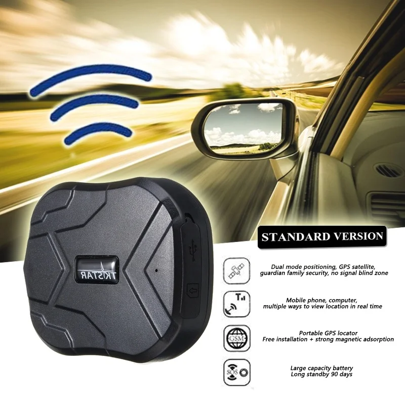 

Portable Vehicle GPS Locator Car Tracker Real Time LBS Position with Strong Magnetic Free Tkstar App Move Alarm for Android/iOS