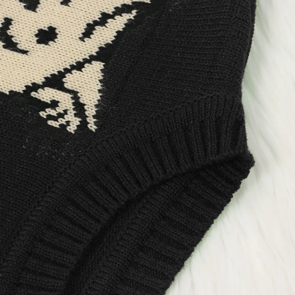Женский свитер с леопардовым принтом, Модный женский лоскутный пуловер с круглым вырезом и длинными рукавами, свободные свитера, Топы#3s