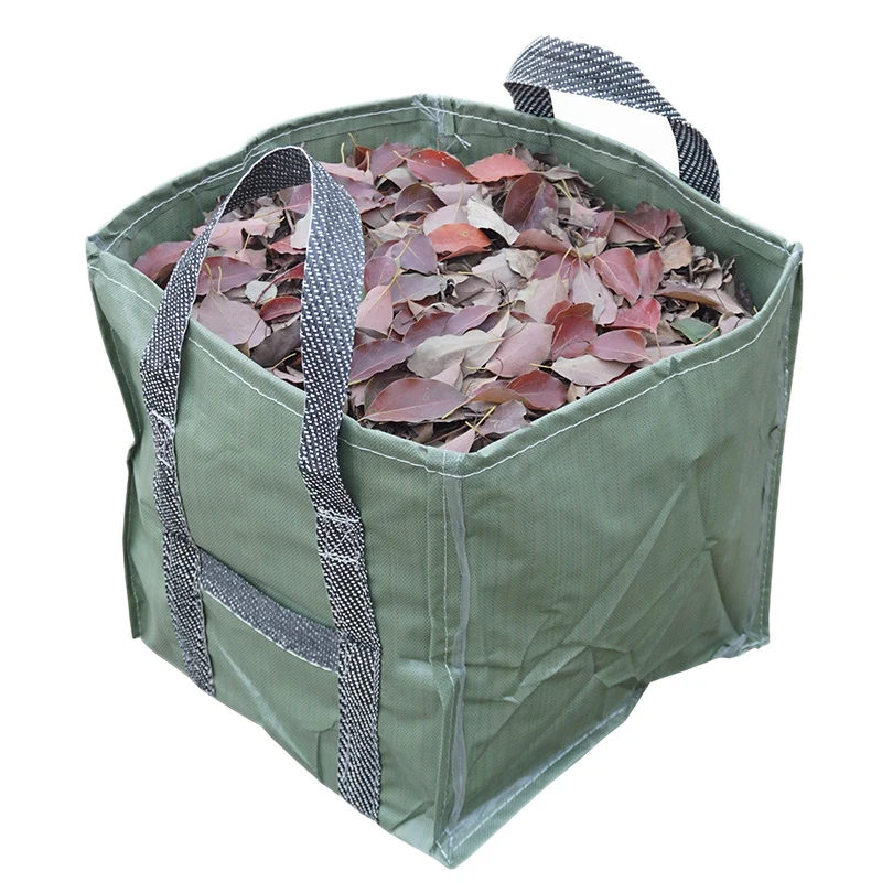 

BMBY-Garden Lawn Leaf Bags Yard Waste Bag Clean Up Tarp Container Tote Gardening Trash Reusable Heavy Duty PP Fabric