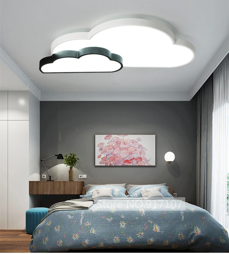 Luz para Sala de Jantar da Criança das Crianças Quarto Moderna Nuvem Preta Lua Estrela Coração Teto Led Flush Teto-lâmpada Luz 5 Crianças quarto luz moderna nuvem preta lua