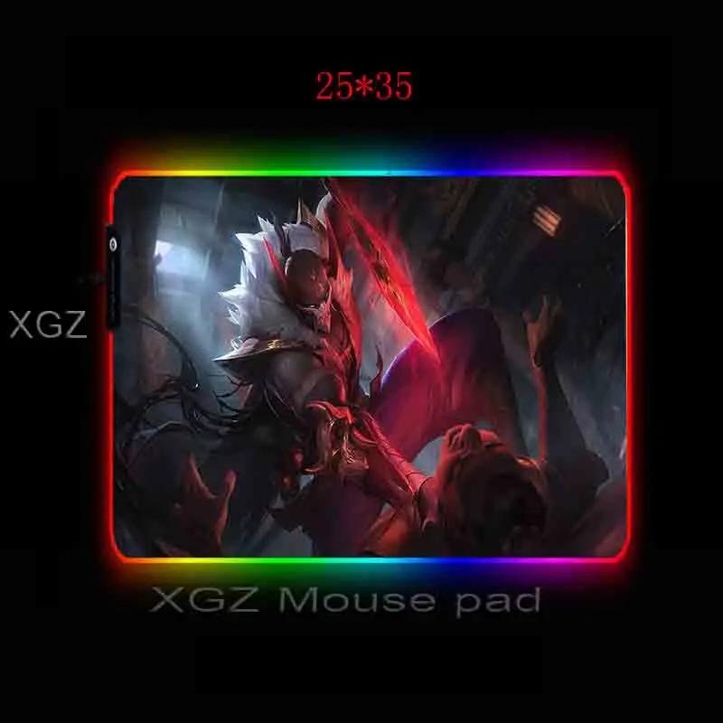 XGZ Game Man Vs. RGB Large Mouse Pad Player Computer Led Backlight XXL Mause Keyboard Table for Csg