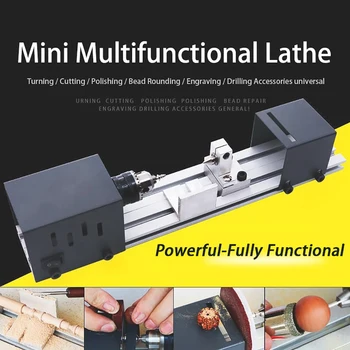 

Mini Cnc Lathe Beads Machine Woodwork Diy Lathe Set Grinding Polishing Beads Drill Rotary For Table Woodworking Hole Punching