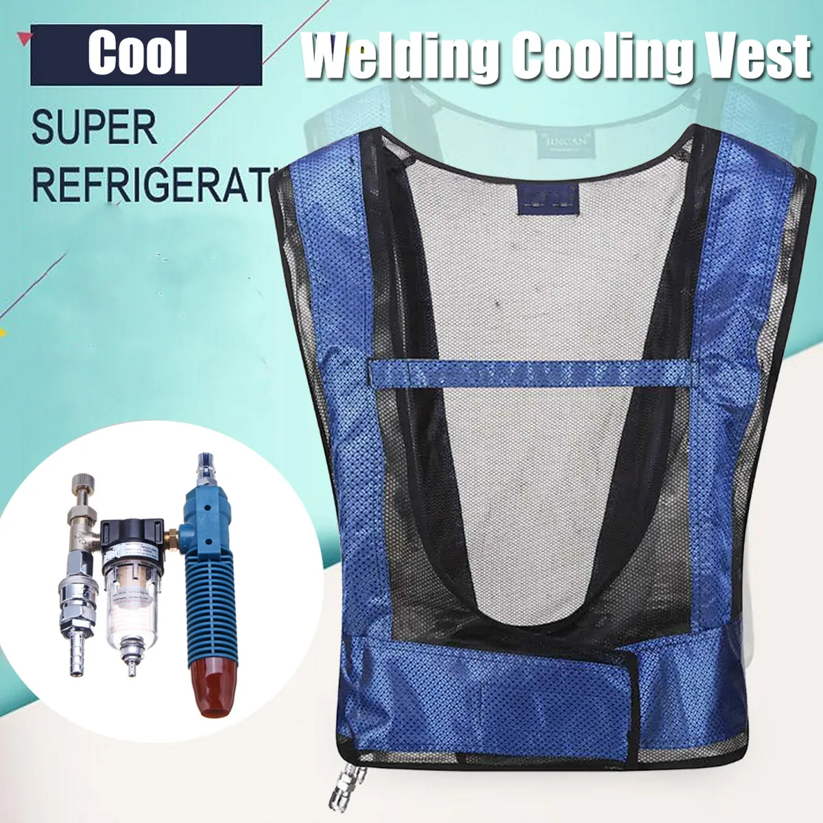 

Vortex-Tube Air Conditioner Waistcoat for Worker Compressed Cooling Vest Air Conditioning Vest Summer Outdoor Cooling Clothing