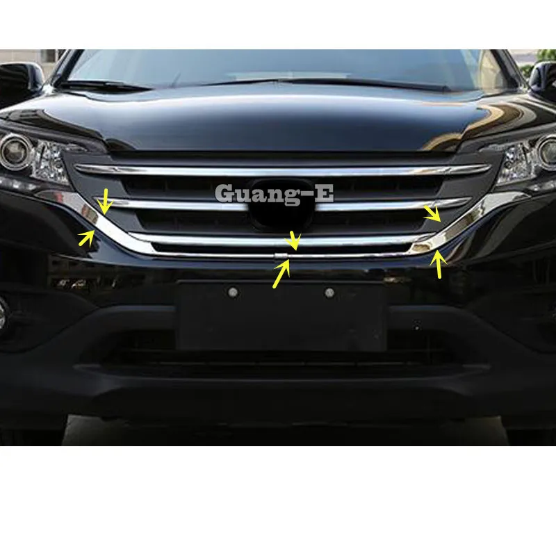 Стайлинг автомобиля для Honda CRV 2 шт. передняя и верхняя решетка гриля с