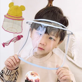 

Anti-spitting Protective Hat Dustproof Cover Kids Safety Mask Hat Child Protection Cap Cover The Wind And Dust Hat