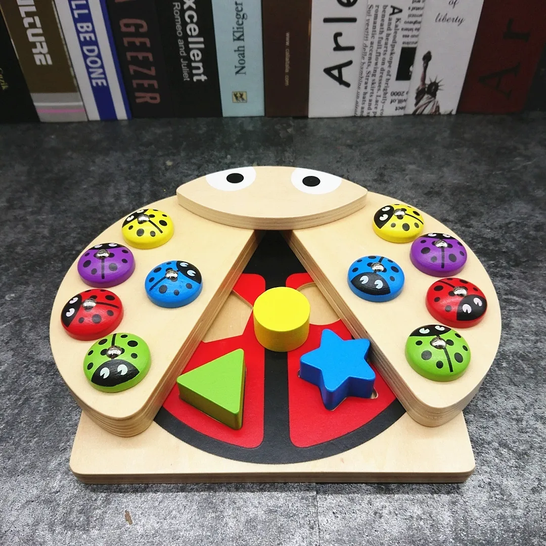 Children Montessori Early Childhood Educational Multi-functional Magnetic Toy Fishing 0-1-3 Years Old Baby Catch Worm Game GIRL'