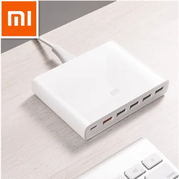 

Xiaomi Applicable For Millet Usb Charger Fast Charge Portable 6 Port Mobile Phone Charger Practical charger 60W