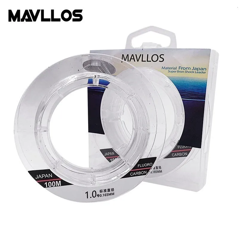 Mavllos 100% фторуглеродная рыболовная леска 50 м 100 углеродная мононитевая невидимая