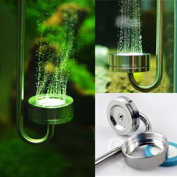 

Stainless Steel Aquarium Ultra Thin CO2 Diffuser Reactor Atomizer Fish Tank Water Plant Carbon Dioxide Ceramic Disc Supplies