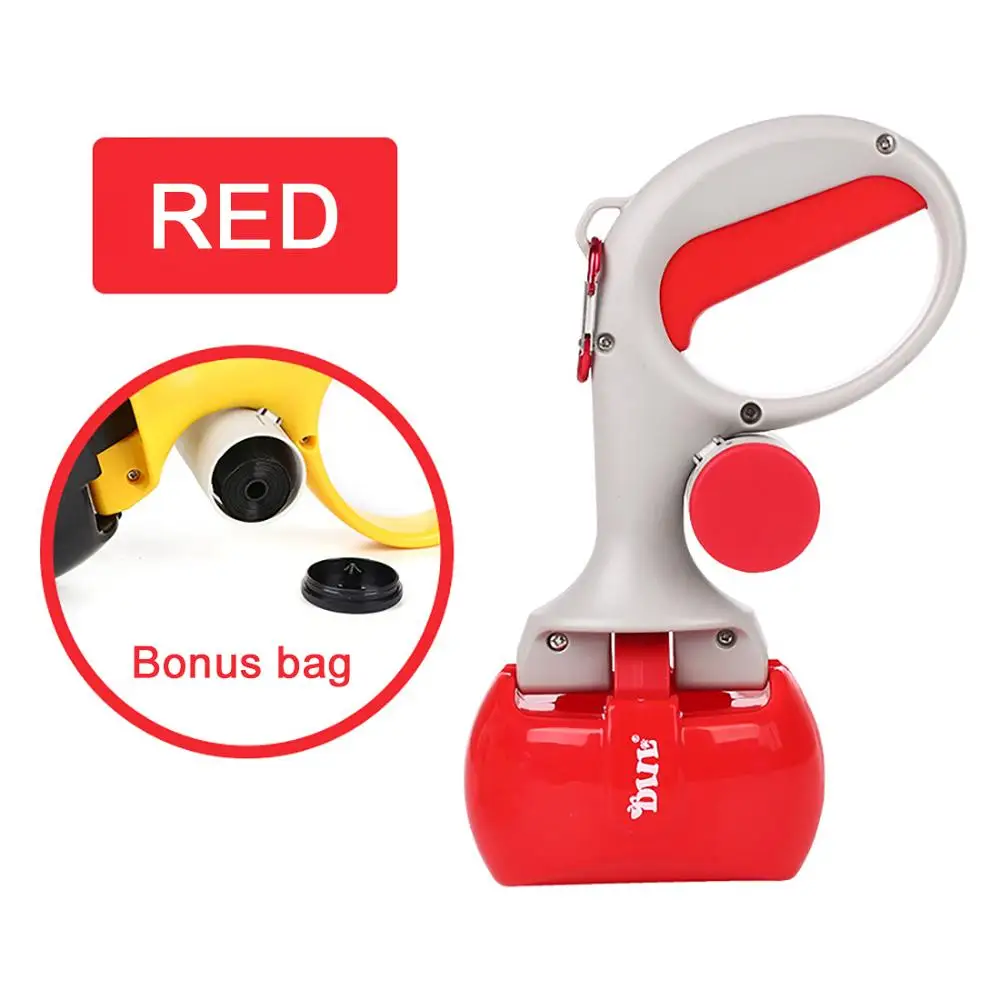 

Dog and cat 2 in 1 Portable pet Picker with Garbage Bag Pet Pick up Cleaning Supplies
