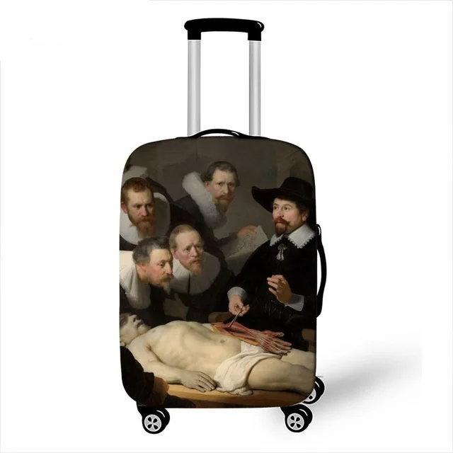 Ван Гог арт Картина маслом/Janpan wave/Мона Лиза багаж защитный чехол эластичный чехол для чемодана Анти-пыль чехол для чемодана