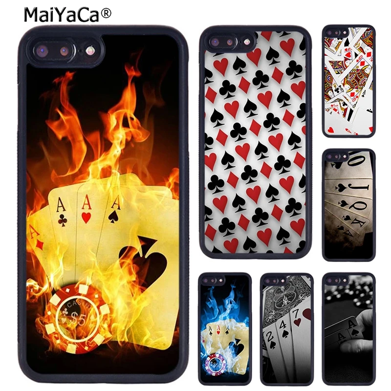 MaiYaCa казино игральные карты коллекция телефонный чехол для iPhone X XR XS 11 12 13 Pro MAX 5 6 6S 7