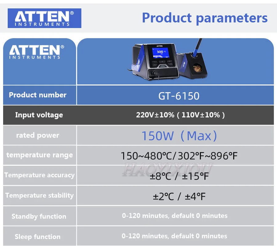 ATTEN GT 6150 220 В паяльная станция 150 Вт одноканальный паяльник Интеллектуальный