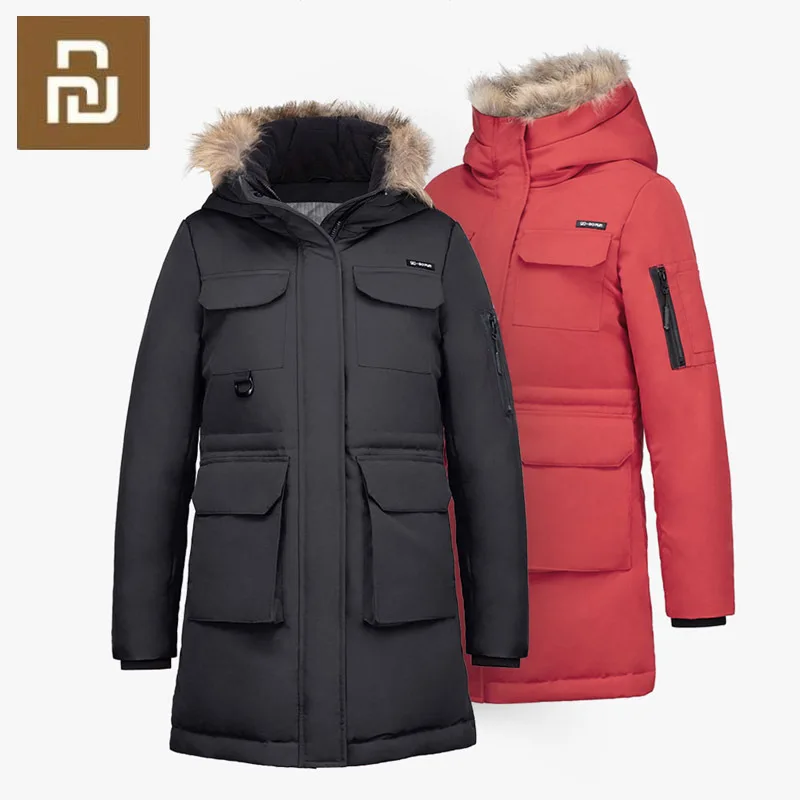 Оригинальное пальто 90 баллов уличная длинная куртка для отдыха из 80% гусиного
