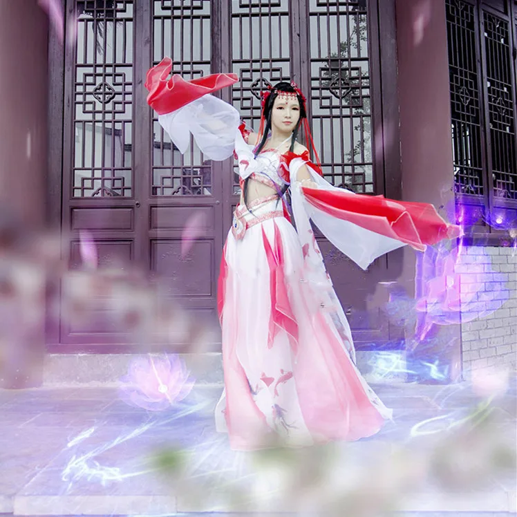 Chinese Anime Jin Li Chao Red Koi Personification Cosplay Costume Hanfu Lolita Dress Cos Clothings Dance Costumes For Halloween Aliexpress