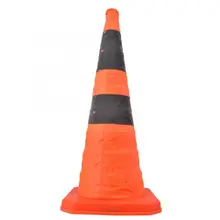 Дорожные конусы 70 см Высокое качество Дорожный транспорт складные дорожные конусы со светоотражающей полоской безопасные конусы складные дорожные конусы