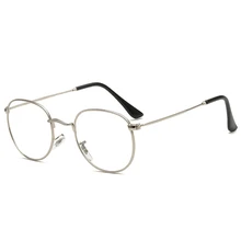 Новинка октября металлические бизнес Harajuku круглые очки для чтения модные для отдыха без градусов очки для чтения ретро классические дикие очки