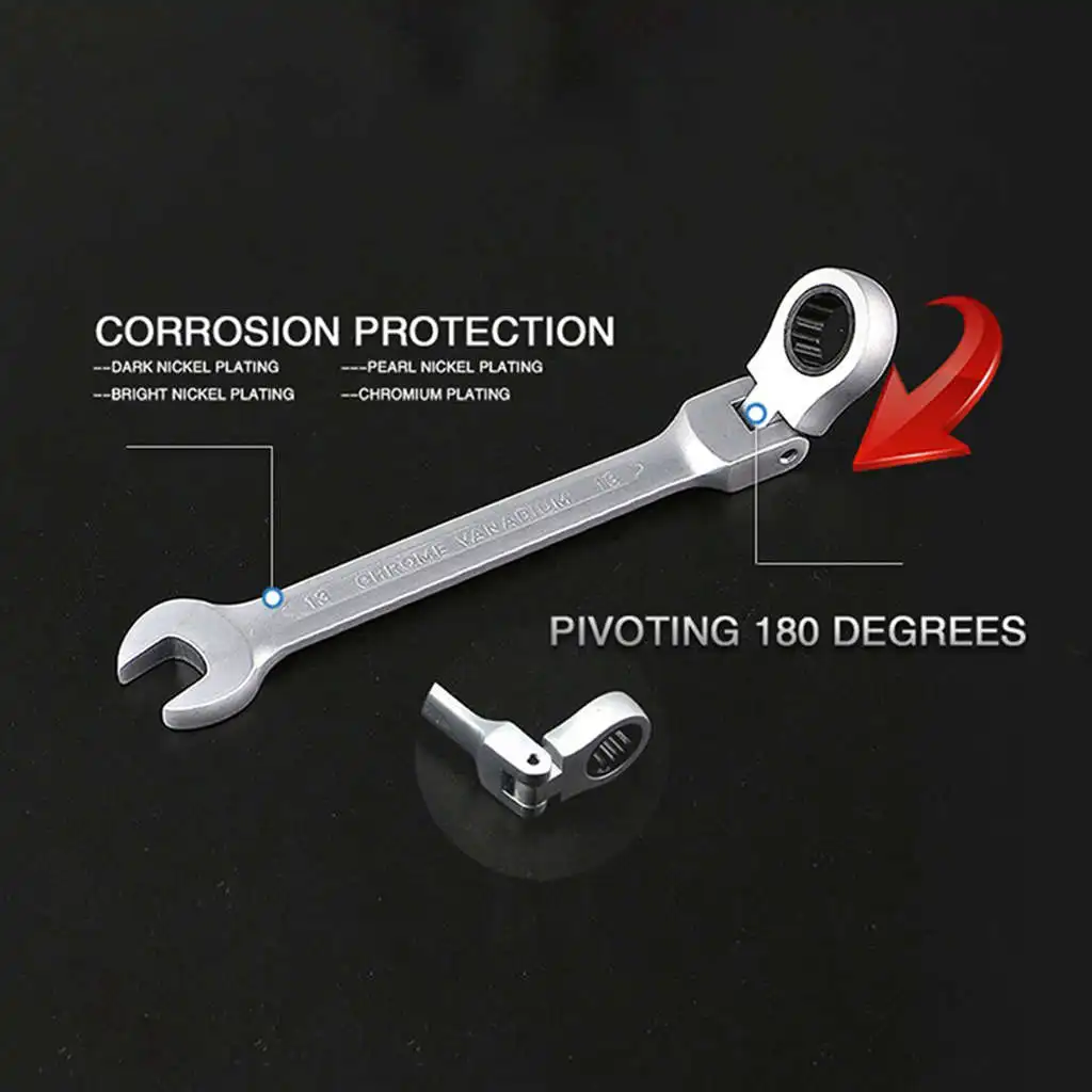 Набор ключей для ремонта автомобиля, регулируемый комбинированный гаечный ключ с трещоткой, открывающийся гаечный ключ, автоматический ремонт, набор ручных инструментов