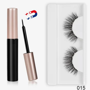 

Magnetic Eyelashes & Magnet Eyeliner set 3D Mink Fake Eyelash Waterproof Liquid Long Lasting Eyelash