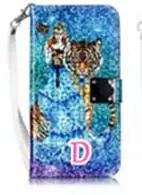 D Кожаный бумажник чехол для samsung Note 10 Pro S10 A10 M30 M20 A20 A50 A70 A20e A750 Эйфелева башня Многофункциональный Тигр кружева 1 шт - Цвет: D