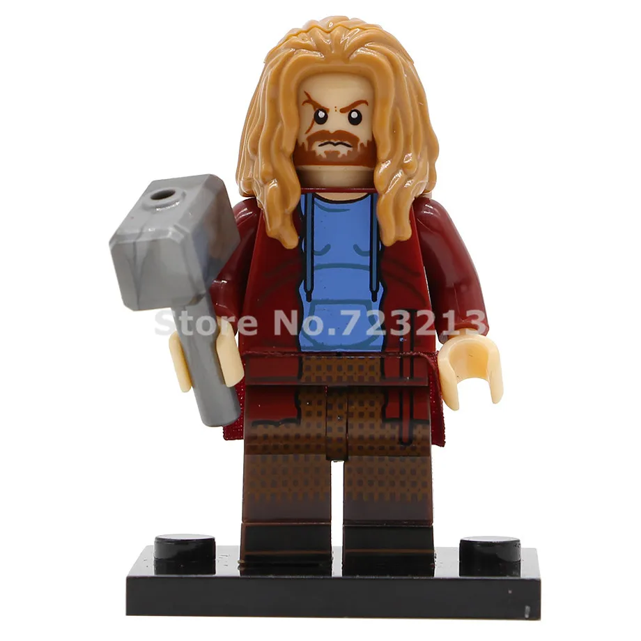 Thor Мстители 4 эндшпиль супер герой Фигурка Железный человек Локи Тор Капитан Marvel Америка Gamora ОСА Сокол строительные блоки кирпичные игрушки - Цвет: Thor