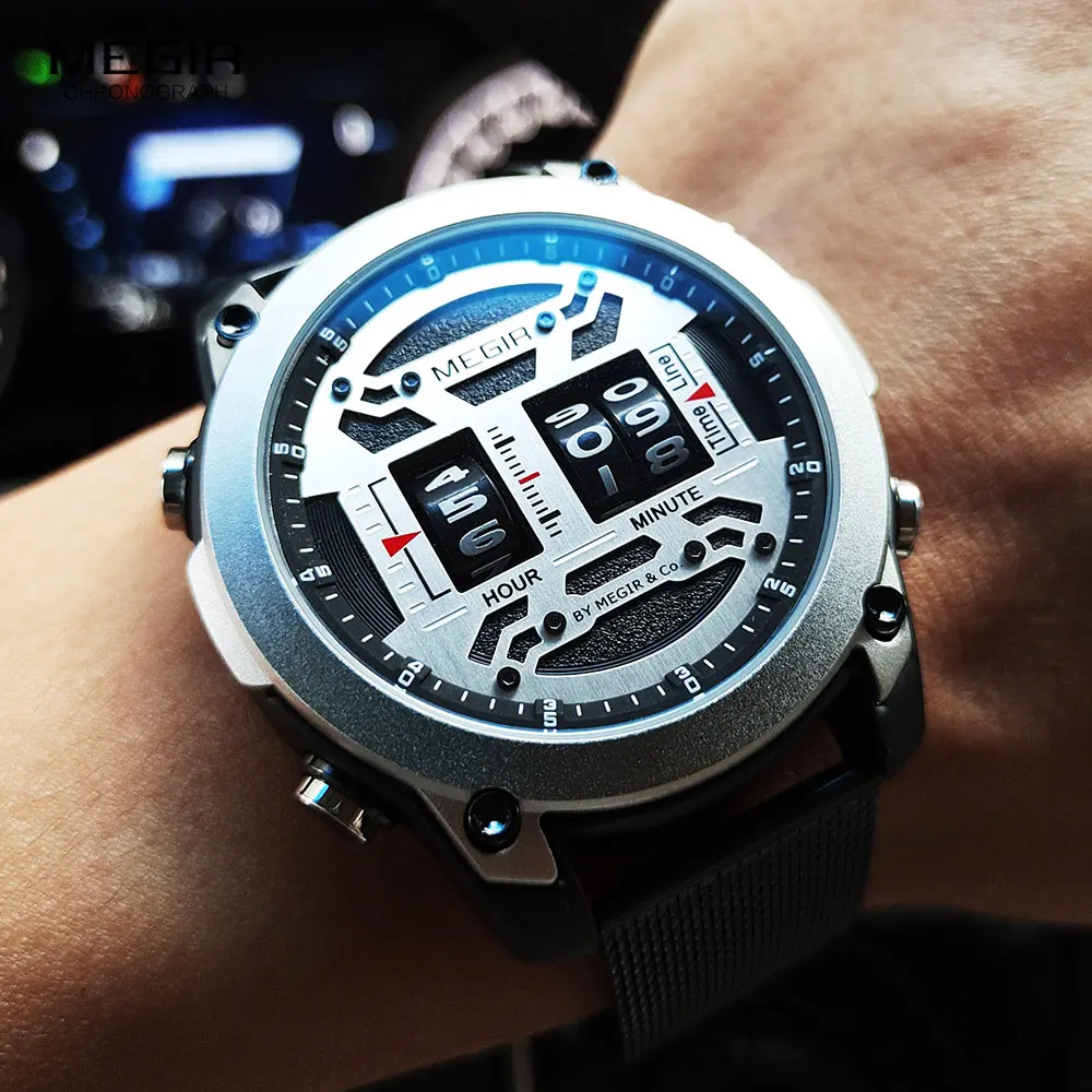 Orologi da uomo moda numeri digitali a rullo orologio al quarzo per uomo  cinturino in pelle sportiva di lusso orologio da polso Relogios Часы  Montre|Quartz Watches| - AliExpress